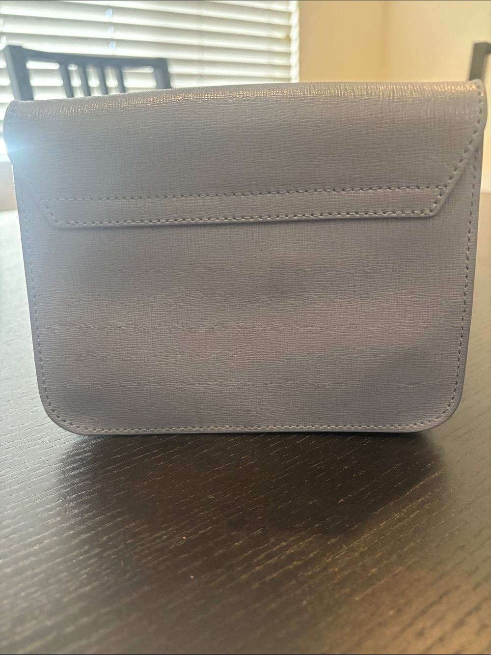 Furla Saffiano Leather Crossbody in Light Gray with Gold Plate - Picture 2 of 14